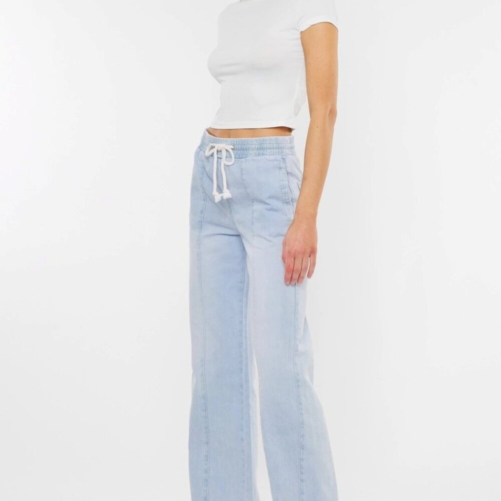 Julia KanCan High Rise Elastic Band Flare Jeans | Women's Pants | Fall Fashion - Picture 5 of 14